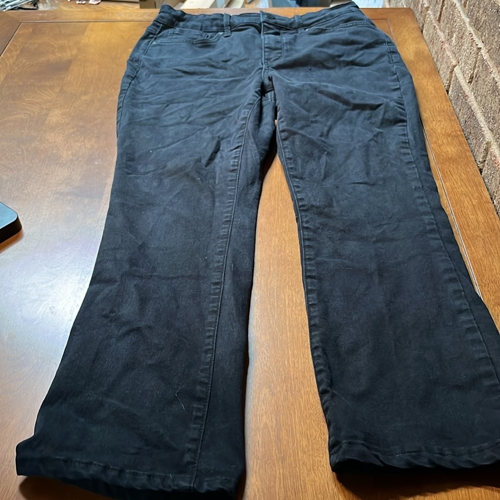 NYDJ Billie Mini Boot Black Chinos Classic Style Petite 8 8P - Picture 9 of 9